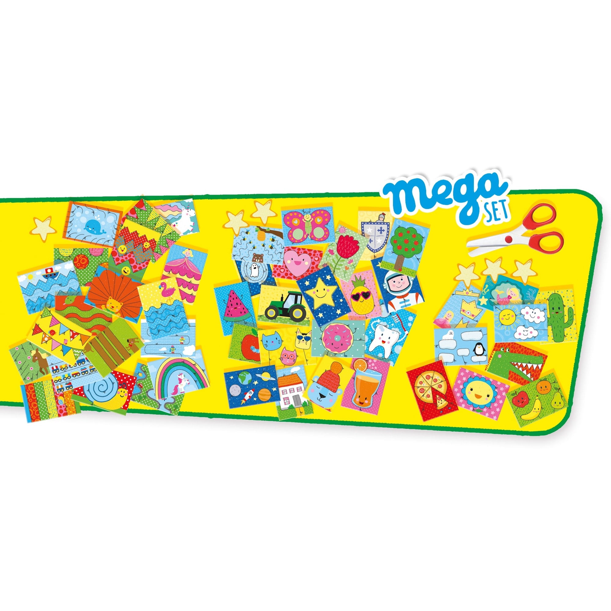 SES Creative: I Learn to Use Scissors - Mega Set - 48pc Arts & Craft Set, Cutting Sheets, Safety Scissors, Safe For Hair, Learning Kit, Kids Ages 3+
