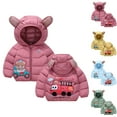 thumbnail image 6 of Thickened Children's Warm Jacket: Adorable Train Hooded Coat—Essential for Braving the Cold,130 ,Red, 6 of 7