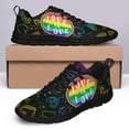thumbnail image 4 of LGBT Pride Love Is Love Shoes for Men Women Running Sneakers Breathable Casual Sport Tennis Shoes Gift for Him Her Black Size 6, 4 of 5