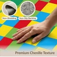 thumbnail image 6 of ODIKA 8'x10' Washable Area Rug Durable, Non-Slip Block Hopscotch Retro Storybook Rainbow Playful Interlocking Grid with Crisp Edges for Living Room, Under Sectional, Family, 6 of 7
