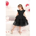 thumbnail image 3 of Arshiner Toddler Tutu Dress Girls Fluffy Summer Dresses Casual Black Funeral Tulle Sundress for Kids 6-7 Years, 3 of 7