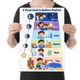 Visual Guide to Bedtime Routine - Kids Educational Poster - 13x19 ...