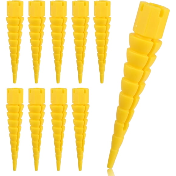 10pcs Wood Anchors for Screws, Plastic Hollow Wood Plug Stripped Screw Hole Repair Fixing #2 to #16 Wood Screws Holes Filling from Stripped to Gripped for Tile Door Hinge Drywall Wall