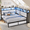 White, variant on Full Corner Bed Frame with with Bookcase Storage and Headboard, Full Size Daybed Frame with LED Lights and Charging Station for Bedroom, Black