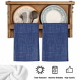 thumbnail image 5 of Vintage Navy Blue Kitchen Towels Set of 4, Farmhouse Retro Dark Solid Color Linen Texture Absorbent Dish Towels for Kitchen, Microfiber Hand Towel, Quick Drying Tea Towel for Cleaning Dishcloths, 5 of 7