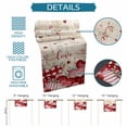 thumbnail image 6 of Pink Valentines Day Table Runner - 48 Inch Long Love Heart Eucalyptus Botanical Retro Cotton and Linen Blended Dress Scarves Farmhouse Table Runner for Kitchen Dining, Coffee Table, 13" x 48", 6 of 8