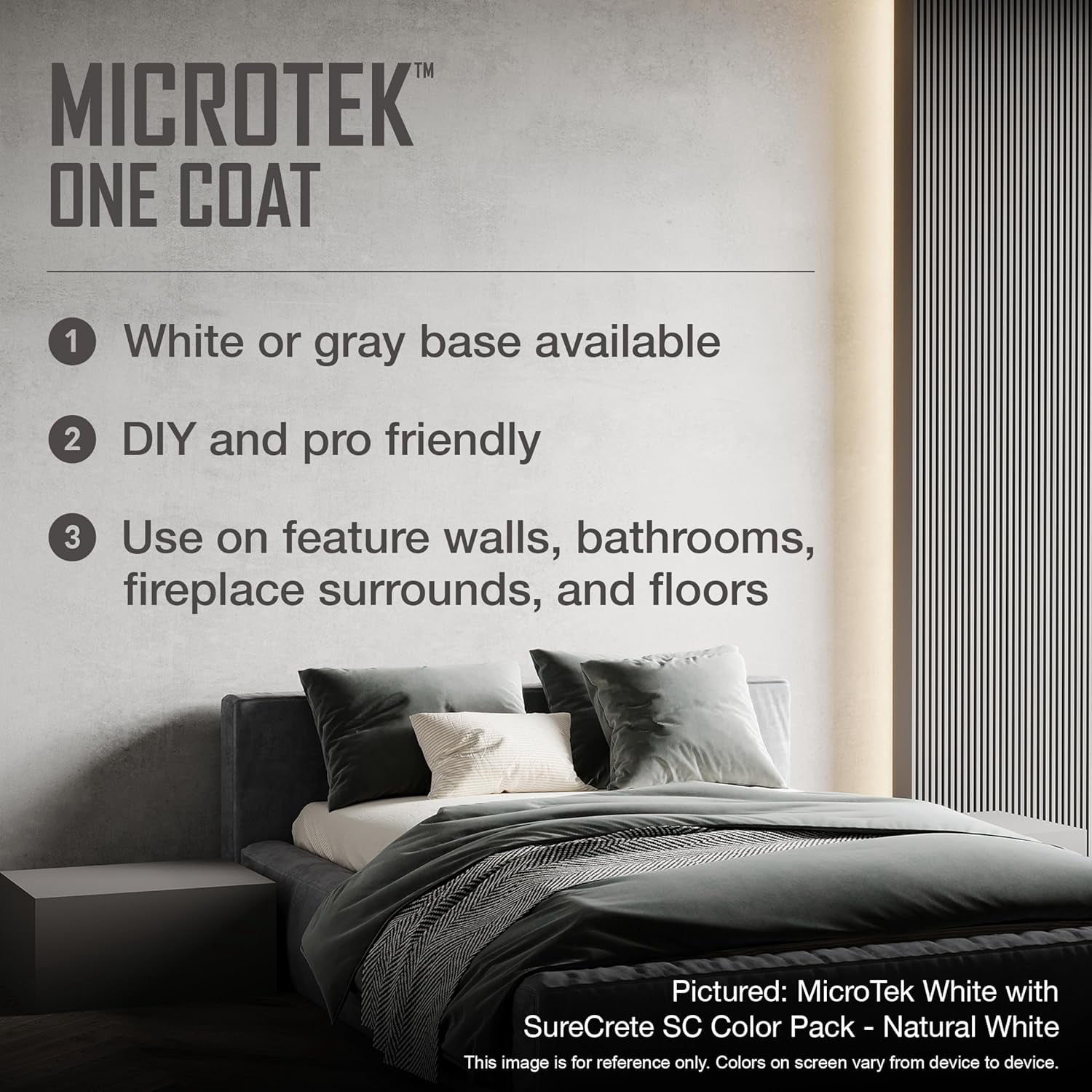 Microcement Overlay Over Tile Surecrete Microtek Microcement Overlay For Concrete - White ...