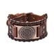 thumbnail image 2 of Brazalete de cuero Sunnimix Pulseras anchas de puño Hombre Marrón, 2 of 8
