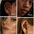 thumbnail image 5 of 16G Teardrop Septum Rings - G23 Titanium Nose Rings Hoops Seamless Hinged Cartilage Conch Daith Helix Rook Earrings Piercings Septum Jewelry for Women Men Gold/Silver/Black/Rose Gold, 5 of 12