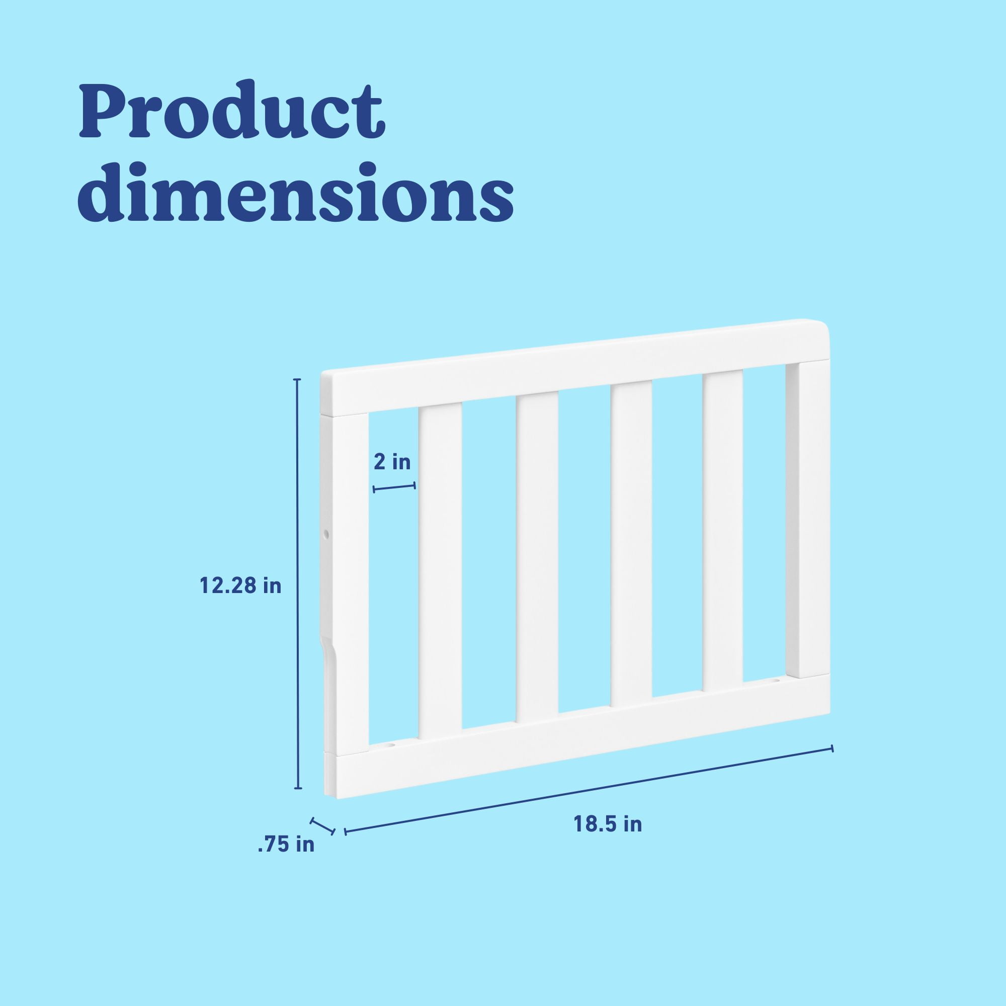 Graco Toddler Safety Guardrail (Slats), White