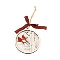 thumbnail image 1 of Colgante de madera navideño, accesorios artesanales, decoración navideña decorativa para árbol. 2 pájaros, 1 of 9