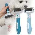 thumbnail image 2 of Pet Grooming Rake, Metal Comb and Flea Comb for Cats and Dogs, Double-Sided Dematting Tool, Extra-Wide Deshedding Brush for Long Hair Pets, 2 of 5