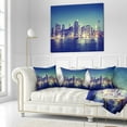 thumbnail image 2 of Designart New York City Evening Panorama - Throw Pillow - 18x18, 2 of 4