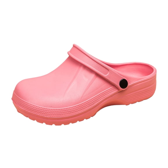 Mens Slippers,Non Chef Clogs Kitchen Work Shoes for Men Women Durable Comfort Footwear,Slippers for Men,Pink,10.5