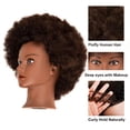 thumbnail image 4 of Professional Hair Mannequin Head Manikin Styling Curling Practice Head Doll Head Black, 4 of 8