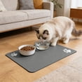 thumbnail image 4 of BotaniNest Feeding Mat Guard Easy Clean Cat Food Bowl Placemat Tray, 4 of 6