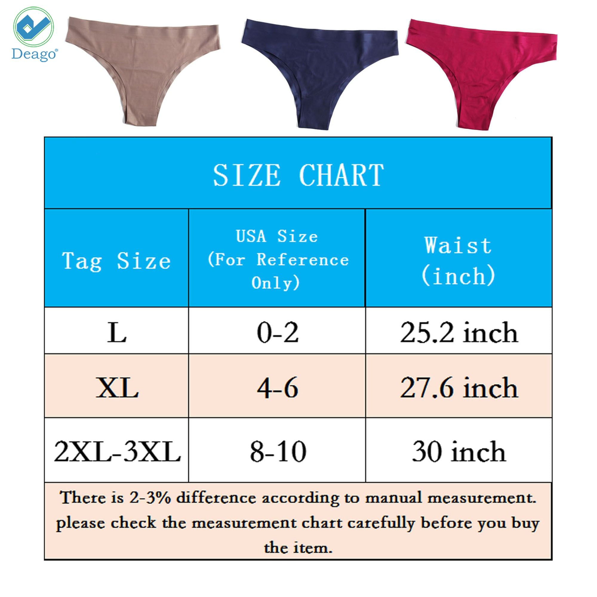 Deago 4-12 Pack Seamless Thongs for Women No Show Thong Underwear Low Rise  Breathable Bikini Panties S-XL