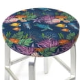 thumbnail image 3 of Fotbe Undersea Animals Stool Covers Round,Waterproof Round Bar Stool Covers Bar Chair Covers Washable Stool Cushion Slipcover for 12-14 Inch Chair-12 inch, 3 of 7