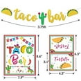 thumbnail image 3 of Kitticcino UV Resistant Adult and Teen Taco Bar Decoration Banner, Paper Multicolor, 22 Count, 8", 3 of 4