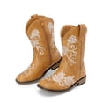 thumbnail image 2 of DREAM PAIRS Girls' Cowboy Boots, Mid Calf Western Cowgirl Boots with Floral Embroidery for Toddler, Little & Big Kids, 2 of 6