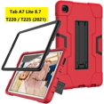 thumbnail image 2 of REQO Case for Galaxy Tab A7 Lite 8.7 Case, Heavy Duty Rugged Full-Body Hybrid Shockproof Drop Protection Cover for Samsung Galaxy Tab A7 Lite 8.7 2021 Model SM-T220 / SM- T225 (3-Red+Black), 2 of 7