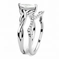thumbnail image 4 of Womens Silver Rings High polished (no plating) 316L Stainless Steel Ring with AAA Grade CZ in Clear DA133, 4 of 5