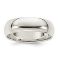 thumbnail image 7 of 925 Sterling Silver 7mm Half-Round Band Ring Size 9, 7 of 7