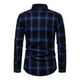thumbnail image 3 of Camisa Manga Larga Cuadros Para Hombre Moda Slim Fit, 3 of 4