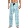 thumbnail image 2 of Fewfanhot Men's Plaid Pajama Pants - Casual Print Loose Fit Elastic Waist Bottoms Lounge Pants with Pockets, 2 of 9