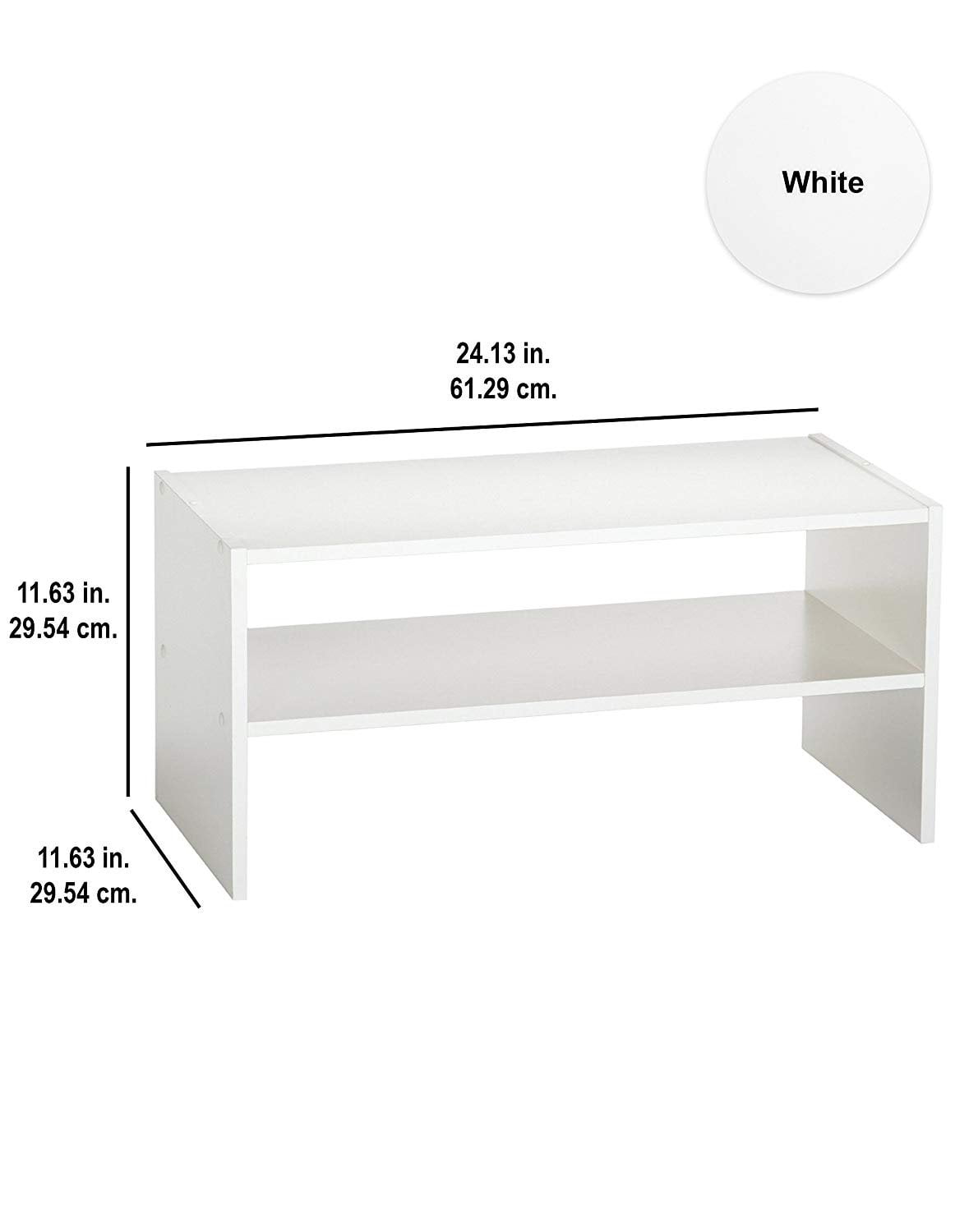 closetmaid 10 pair stackable shoe rack on Closetmaid 8993 Stackable 24 Inch Wide Horizontal Organizer White Walmart Com Walmart Com