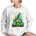 thumbnail image 2 of Qiopertar Mode Femmes Saint-Patrick Décontracté Manches Longues Col Rond Imprimé Chandail en Molleton Dames Hauts Blouse Offres de la Semaine Liquidation Moins de 5$ jusqu'à 90 % de Réduction, 2 of 5