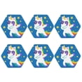 thumbnail image 2 of Bingfone Vintage Cool Unicorn Star Golden Leather Drinks Coasters With Set Of 6,Suitable For Home Kitchen,Coffee Cup Coasters Home Gift, 2 of 9