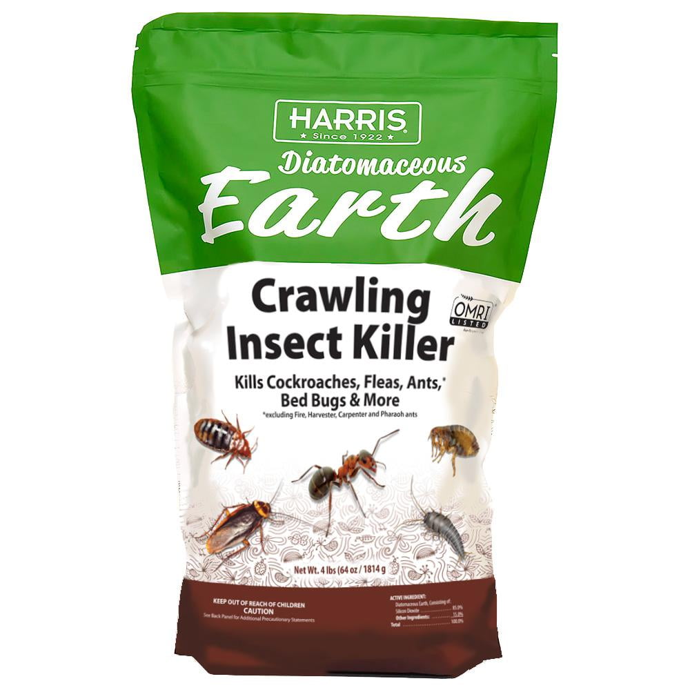 Harris Products Group Diatomaceous Earth, Crawling Insect Killer, 4 lb. Bag