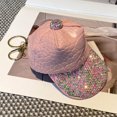thumbnail image 4 of Mini Baseball Cap Coin Purse, Sparkling Crocodile-Texture Design, Holds Coins, Keys, and Lipstick for Daily Essentials, 4 of 8