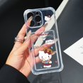 thumbnail image 1 of Cartoon Cat Hello Kitty Card Hold Case For iPhone 16 15 14 13 12 11 Mini Pro Max X XR XSMax 7 8 Plus SE20 Anti-fall Clear Cover TKB-196G240809KB3 iPhone 16 ProMax, 1 of 6