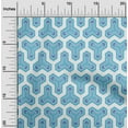 thumbnail image 2 of oneOone Polyester Spandex Blue Fabric Geometric Sewing Material Print Fabric By The Yard 56 Inch Wide, 2 of 5
