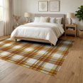 thumbnail image 3 of ODIKA 6'x9' Washable Area Rug Rag Boho Layered Border Repeating Plaid Checkered Covering Doormat for Family Room, Living Room, Master Bedroom, Non-Slip, Easy Care, 3 of 7