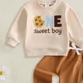 thumbnail image 4 of mgoYE One Sweet Boy Baby Boy 1st Birthday Outfit Fall Shirt Pants Set Long Sleeve T-Shirt and Pants, Fall Clothes Set, 4 of 4