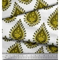 thumbnail image 2 of Soimoi Yellow Cotton Duck Fabric Floral Block Decor Fabric Printed Yard 42 Inch Wide, 2 of 3