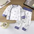 thumbnail image 7 of CAUYDY 2T-5T Child Girls Pjs Baby Sleepwear Fall Winter Long Sleeve T-Shirt and Elastic Pants 2Pcs Soft Set Little Kid Clothing Toddler Outfits for Girl Sizes 2-3 Years,Blue, 7 of 7