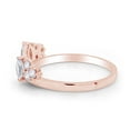 thumbnail image 3 of AFFY Marquise & Round Cut White Cubic Zirconia Wrap Enhancer Guard Ring in 14K Rose Gold over Silver-5.5, 3 of 6