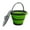 Dark Grey/Green, variant on SAMMART 10L (2.64Gallon) Collapsible Fishing Bucket with Locking Lid - Portable Plastic Water Pail - Space Saving Outdoor Waterpot - Trunk Organizer for All Types of Vehicles
