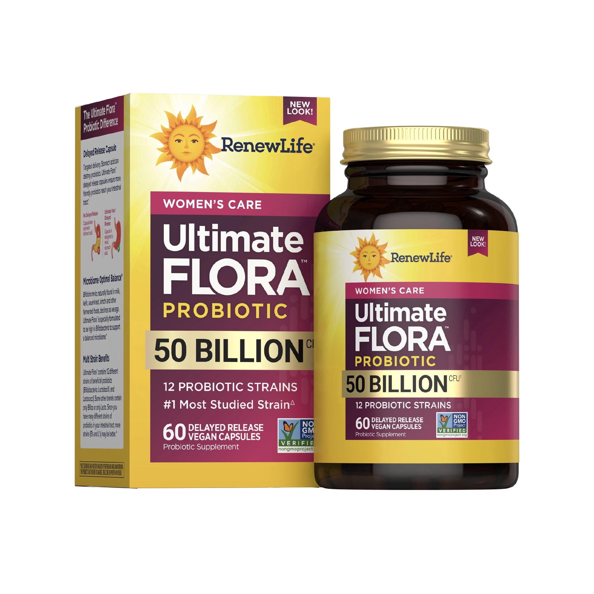 Women's Care Ultimate Flora Probiotic | 60 Vegan Capsules | 50 Billion CFU | by Renew Life