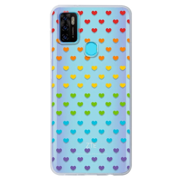 Funda InstaCase para Blade A7s Corazones de Colores Uso rudo Antigolpes