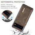 thumbnail image 2 of Feishell Case for Google Pixel 6 Pro,Premium PU Leather Magnetic Detachable 2-In-1 Card Pocket Back Flip ID Credit Card Slots Kickstand Shockproof Business Slim Phone Case,Coffee, 2 of 11