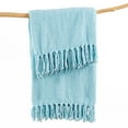 thumbnail image 4 of Home Soft Things Reversible Tweed Throw Blanket, Super Soft & Cozy - Aquamarine, 50x60", 4 of 8
