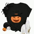 thumbnail image 4 of Towmus Fall Shirts for Women's Pumpkin Face T-Shirt Funny Lantern Shirt for Women Cute Graphic Tees, 4 of 5
