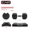 thumbnail image 4 of CAP Barbell 10-in-1, 55lb ADJUSTABELL® Dumbbell, (10 15 20 25 30 35 40 45 50 55 lb) in 5lb Increments, 4 of 6