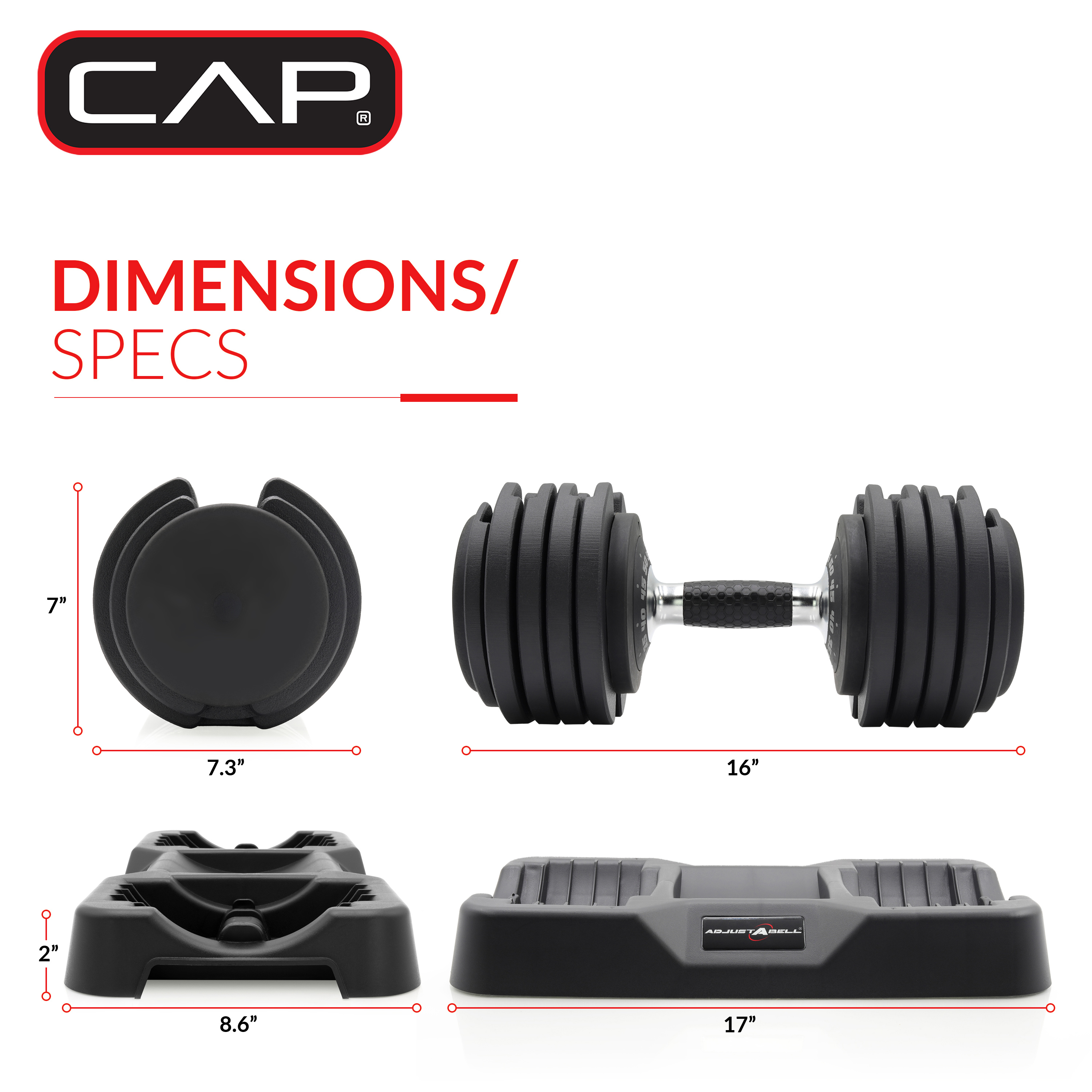 CAP Barbell Adjustabell 55 lb Adjustable Dumbbell photo 4