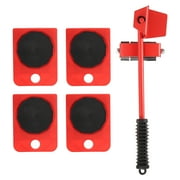 Uxcell Pallet Breaker 12" Deck Remover Board Pry Bar Puller with Handle Pulleys, Red